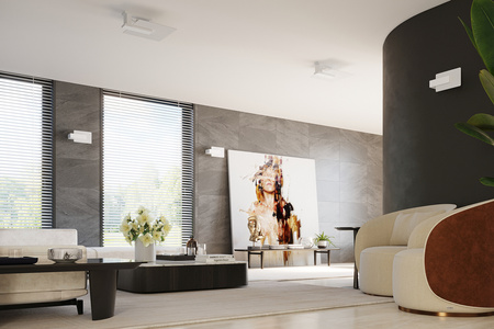 Nástenné svietidlo Nástenné svietidlo E14 Square White Škandinávsky Lappo Sollux