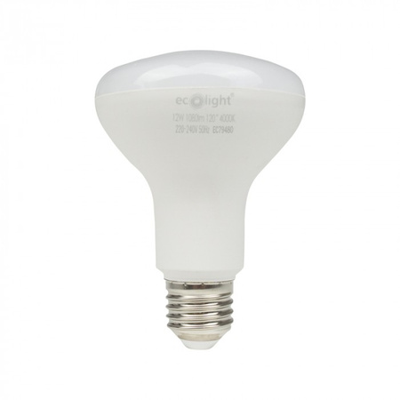 LED žiarovka reflektor R80 E27 12W 1080lm 4000K neutrálna biela Ecolight