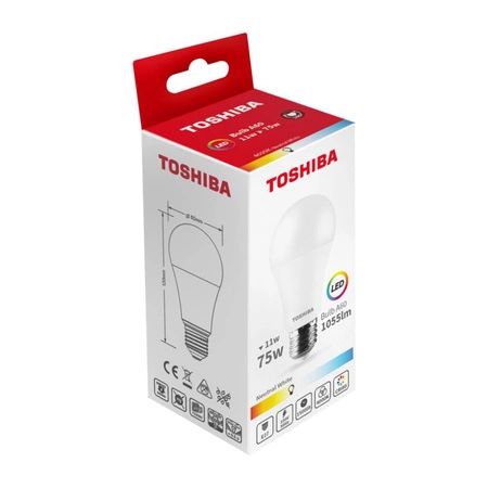 LED žiarovka E27 A60 8,5W = 60W 806lm 3000K teplá biela TOSHIBA