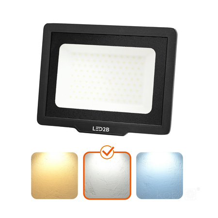 Vonkajšie LED reflektory Garden 100W 8500lm 4000K neutrálna biela 120° IP65 Black MH Kobi