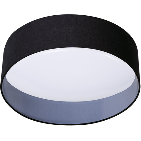 Plafond LED stropný panel Svietidlo pre povrchovú montáž 17,5W 1450lm 3000K, teplá biela 120° Round Black White Rifa Kanlux