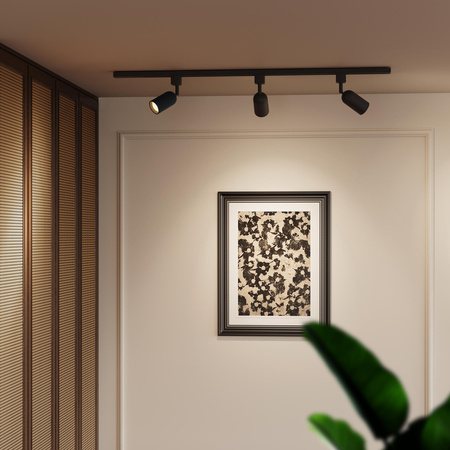 Súprava závesného osvetlenia autobusu 1m + 3x LED GU10 jednofázová čierna EasyLink Shea Philips