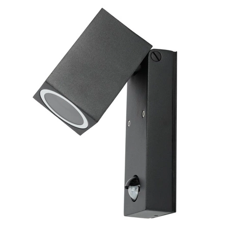Vonkajšie nástenné svietidlo LED GU10 IP44 Black Sensor QUAZAR 15 LX KOBI