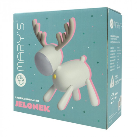 Detské LED nočné svetlo 1W 3000-6500K teplá biela a studené USB dobíjateľné 1200mAh biele MARY'S JELLON