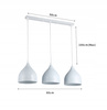 Stropné svietidlo Masterled 3x E27 White Como Pendant Light