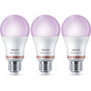 3x LED žiarovka E27 A60 8,8W = 60W 806lm 2200-6500K RGB + TW Smart SMART WiFi Bluetooth App WiZ Philips