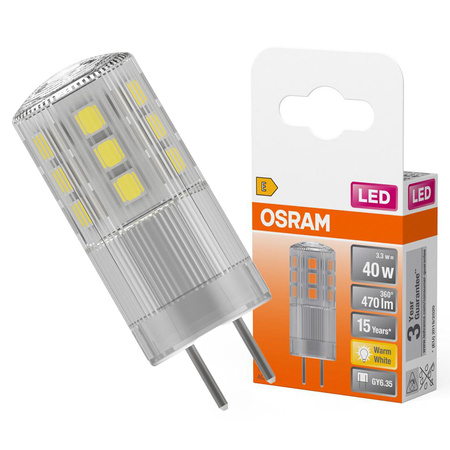 LED žiarovka GY6.35 3,3W = 40W 470lm 2700K teplá biela 12V 320° LED PIN Osram
