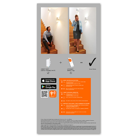 Inteligentné nástenné svietidlo LED 12W 900lm CCT Stmievateľné biele SMART+ WiFi Orbis Ledvance