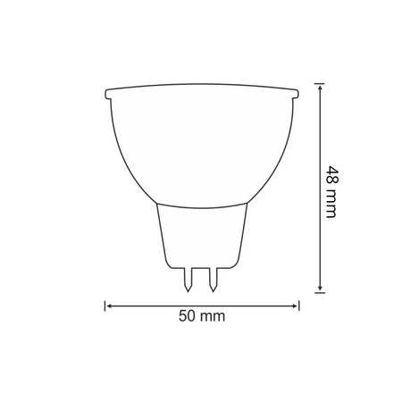LED žiarovka MR16 4,9W 400lm 3000K teplá biela 100° 12V Sanico Goldlux