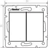 Spínač Double NO 10A Square Silver LOGI Kanlux