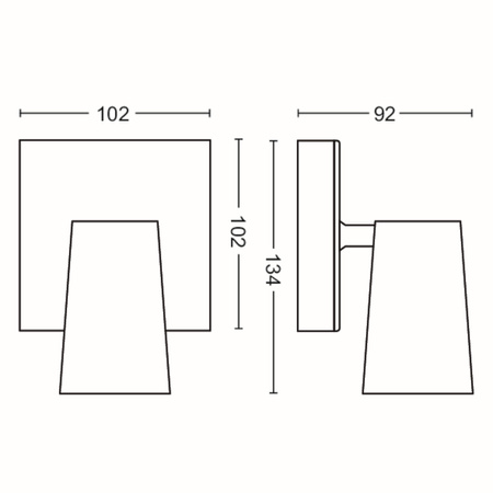 Reflektorová nástenná lampa GU10 Aluminium Paisley Philips