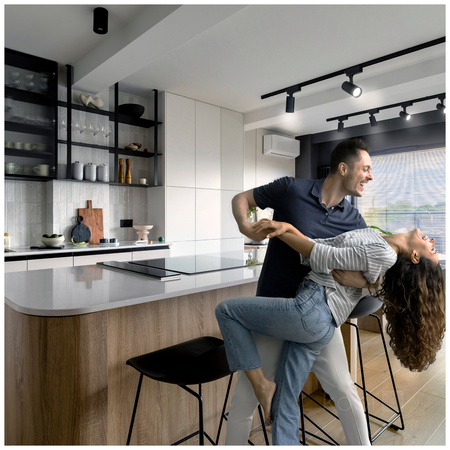 1-fázové zbernicové svetlo + reflektor 4x GU10 1m čierny Nextrack Go Kobi