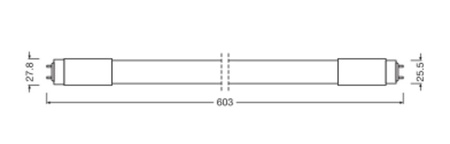 LED žiarivka G13 T8 7,5W 1000lm 3000K, teplá biela 190° 60cm Ledvance