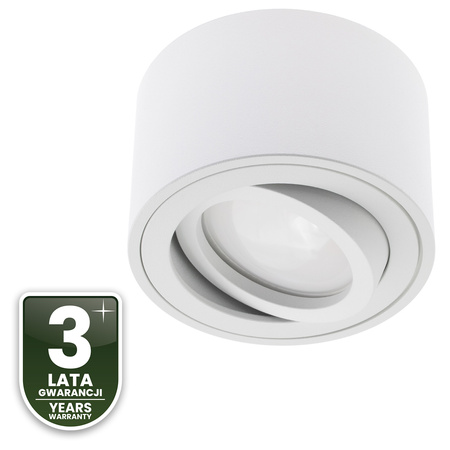 Povrchová montáž HALOGEN TUBE Spot Moving Round White 50mm + LED vložka 7W 4000K AMAT-S LUMILED