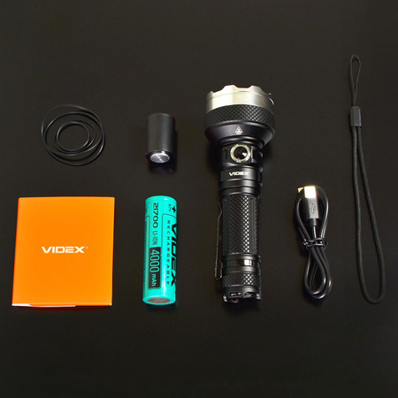 Nabíjateľná LED ručná baterka 20W 5500lm 6 módov USB-C Vodotesné IP68 Videx