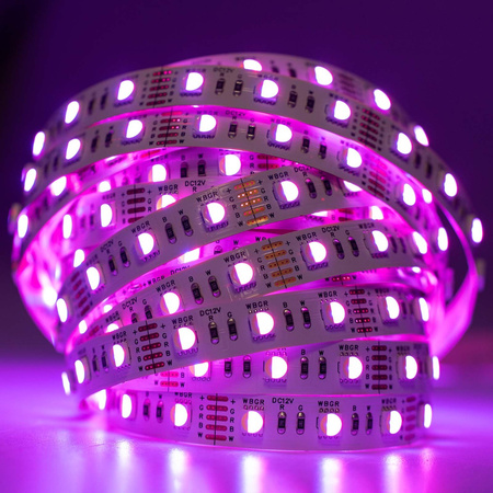 LED pásik 12V 72W 300LED 5050 RGB + studená biela 12mm 5m