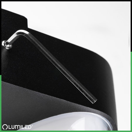 Vonkajšie nástenné svietidlo LED Záhradné nástenné svietidlo Teplé 4000K 5W IP54 SEVIA Black LUMILED