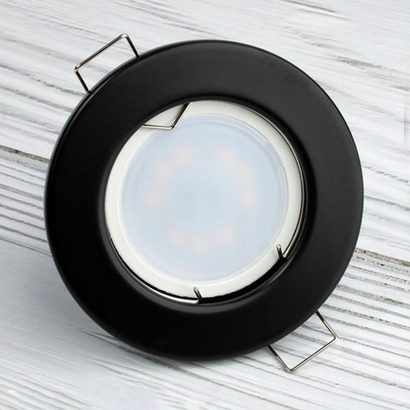 ARDALI Čierny plech MR16 GU10 kruhové svietidlo HALOGEN na zapustenú montáž
