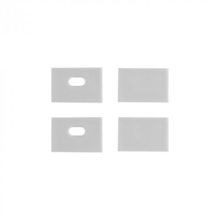 Hliníkový LED profil pre sadrokartón REGIPS široký zapustený pod omietku eloxovaný 2 m s matným difúzorom pre LED pásy + koncovky Séria Ecolight GPS