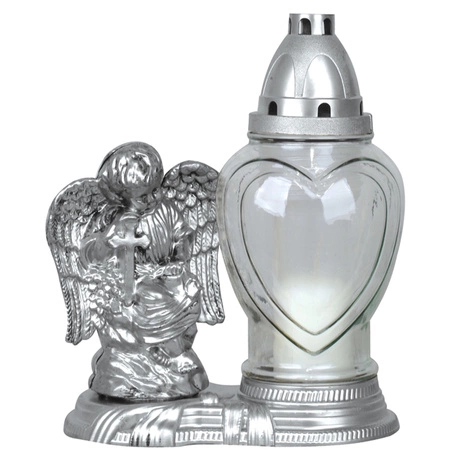 4x Sklenená anjelská sviečka 28h celoročná 23,5cm