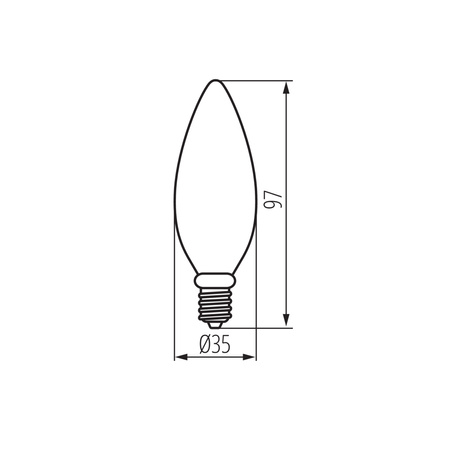 LED žiarovka E14 Edison C35 7W = 75W 1055lm 4000K neutrálna biela Clear XLED Filament Kanlux