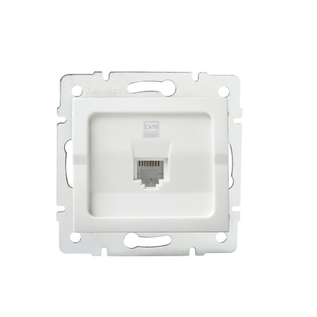 Počítačový konektor RJ45 Square White LOGI Kanlux