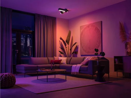 LED reflektorové stropné svietidlo 37,6 W 2960 lm IP20 Biela a farebná atmosféra RGB + TW Black Smart SMART Zigbee Bluetooth Centris Philips HUE