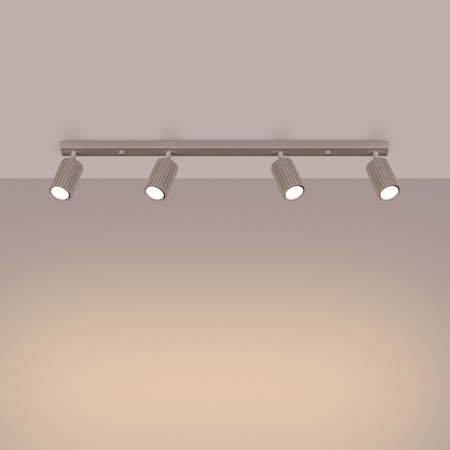 Reflektorové stropné svietidlo 4x GU10 Hliník Taupe Carbon Deep Space SL.1765 Sollux