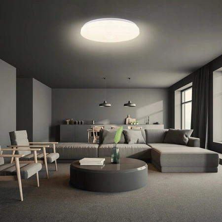 Plafond LED stropné svietidlo na povrchovú montáž 72W 5400lm 3000-6500K CCT RGB 160° stmievateľné Pilot Round White ERIK Masterled