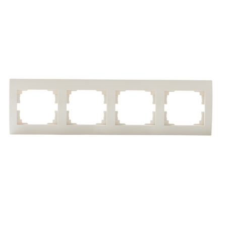 Horizontálny štvornásobný rám pre zásuvku Beige LOGI Kanlux