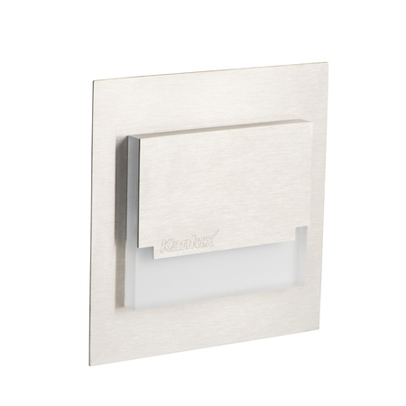 Schodiskové svietidlo LED 0,8W 15lm 6500K, studená biela Square Silver Sabik Kanlux