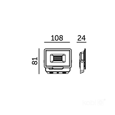 Vonkajšie LED reflektory Garden 20W 1600lm 4000K neutrálna biela 120° IP65 Black MH Kobi
