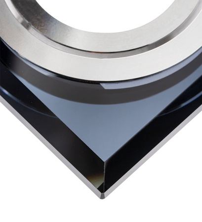 Sada GLASS ARIAN halogénová štvorcová pohyblivá čierna + GU10 LED 6W 4000K