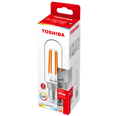 LED žiarovka E14 T25 4,5W = 40W 470lm 2700K teplá biela Filament TOSHIBA