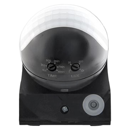 Vonkajší PIR senzor pohybu a súmraku nastaviteľný čierny IP44 180° Masterled