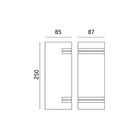 Záhradné vonkajšie nástenné svietidlo 2x GU10 IP44 Black Quazar Kobi