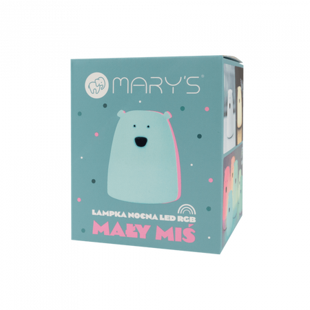 Detské LED nočné svetlo 3000K, teplá biela + Multicolour RGB Battery Blue MARY'S SMALL BEAR