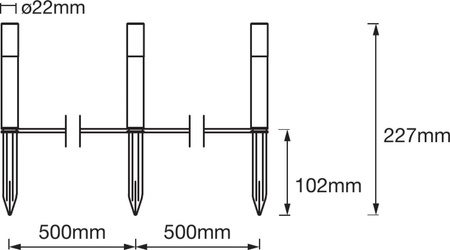 Dekoratívne riadené LED svetelné stĺpiky 1,9W 45lm 3000K, teplá biela RGBW 3P Extension Stmievateľné IP65 Silver SMART+ WiFi Garden Ledvance