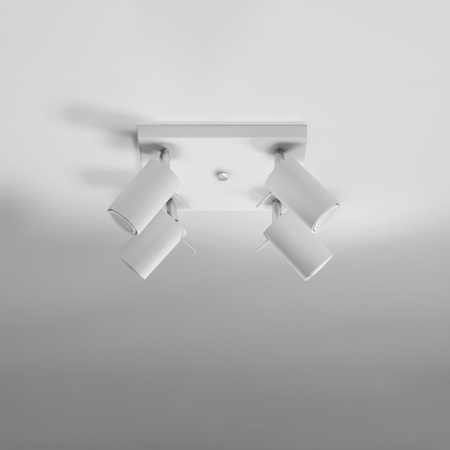 SPOT TUBA Povrchový reflektor 4x GU10 Tubular White Moderné kruhové stropné svietidlo Sollux