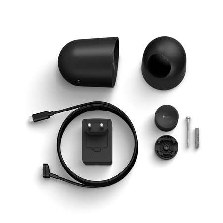 Vnútorná káblová kamera IP 2K QHD 1440p CMOS Black Zigbee WiFi SMART Bezpečnostná kamera Secure Philips HUE