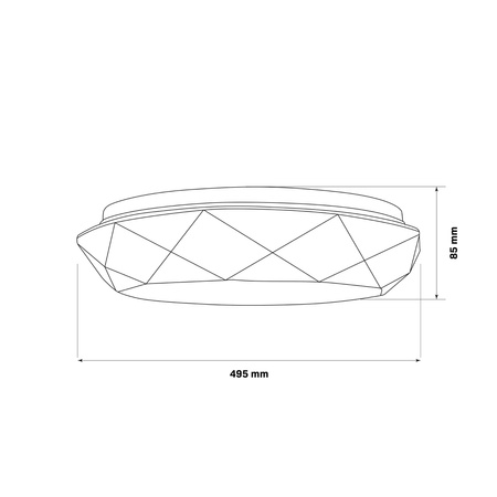 Plafond LED stropné svietidlo 72W 8000lm CCT 120° biela IP44 Pilot stmievateľné Galaxy Sanico Goldlux