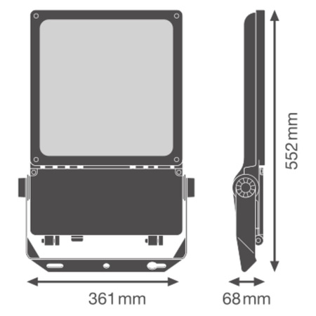 LED reflektor Vonkajšie reflektory 180W 27700lm 4000K IP66 Biele reflektory Ledvance