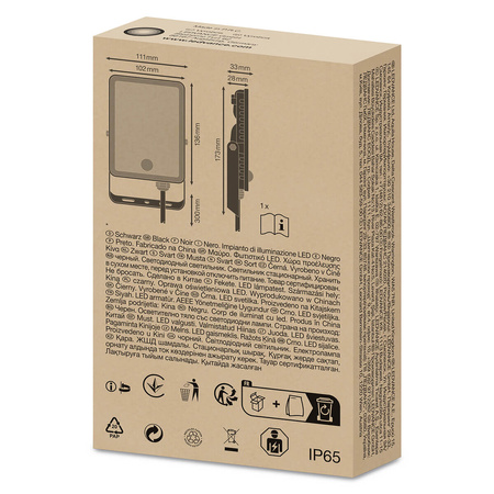 LED reflektor vonkajší 20W 1600lm 3000K IP65 čierny so senzorom pohybu a súmraku Essentials Ledvance