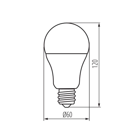 LED žiarovka E27 A60 13W = 99W 1520lm 4000K neutrálna biela RAPID Kanlux