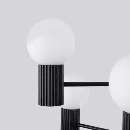 Luster Závesné svietidlo 6x G9 Hliníková čierna halo Francúzska obloha SL.1830 Sollux