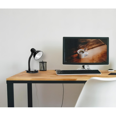 Stolná stolná lampa Nastaviteľné školské nočné svetlo E27 Fupi Black