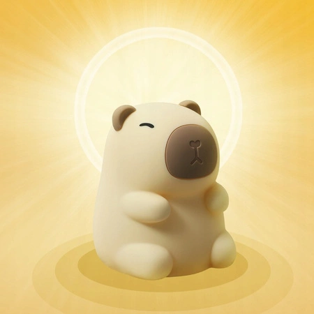 Detské LED dekoratívne nočné svetlo Capybara 2,5W 18lm 3000K teplá biela RGB 360° Brown Masterled