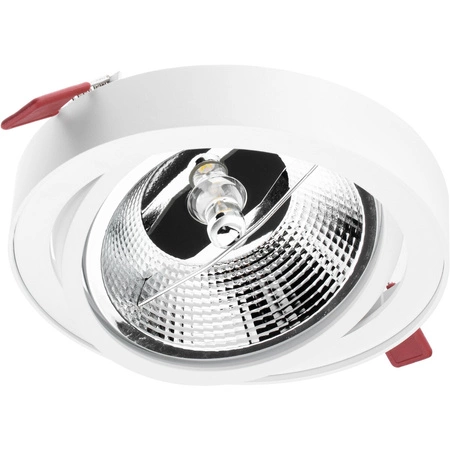 GU10 AR111 14cm Round white CARPI LUMILED na zapustenú montáž