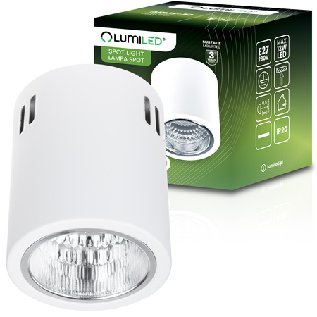 Stropné svietidlo APUS 10 Spot TUBA White E27