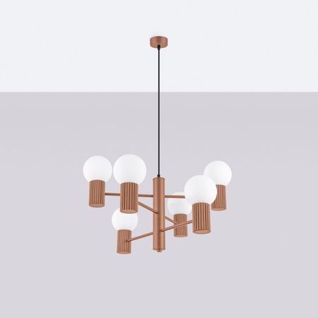 Luster Závesné svietidlo 6x G9 Hliník Mokka Halo French Sky SL.1834 Sollux